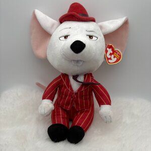 Mike TY Beanie Babie Mouse Sing Movie 2017 8in w/ Heart Tag (SKU: 516TO)